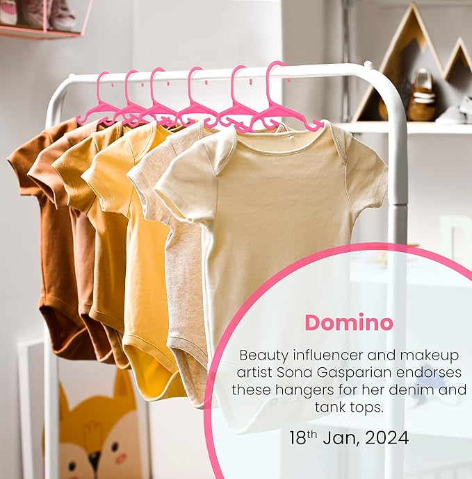 Utopia Home 40 Pack Kids Hangers - 11.5 Inch Plastic Baby Hangers for Closet - Childrens Hanger for Clothes & Infant Hanger for Closet - for Everyday Standard Use (Pink)