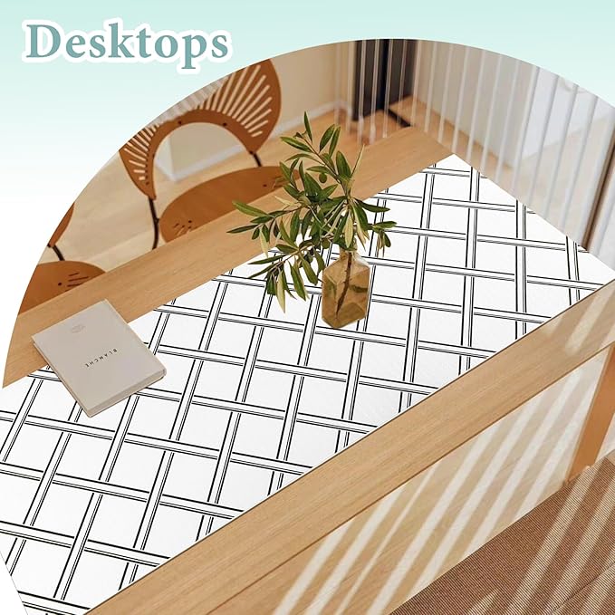 Drawer and Shelf Liner for Kitchen Cabinet: 12 in X 30 Ft Non Slip Waterproof Shelf Paper Non Adhesive Refrigerator Liners Black and White Squares Easy Liners for Bathroom