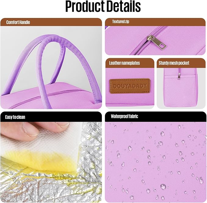 Lunch Bag Women/Men Lunch Box Women/Men (purple)