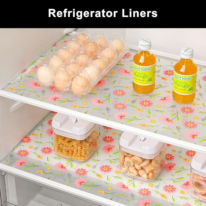 Cooyes Shelf Liner – Premium Non-Adhesive Cabinet & Drawer Liner for Kitchen – Waterproof Shelf Paper with Modern Pattern – Durable EVA Cabinet Mat – Easy to Cut （12" W x 240" L）