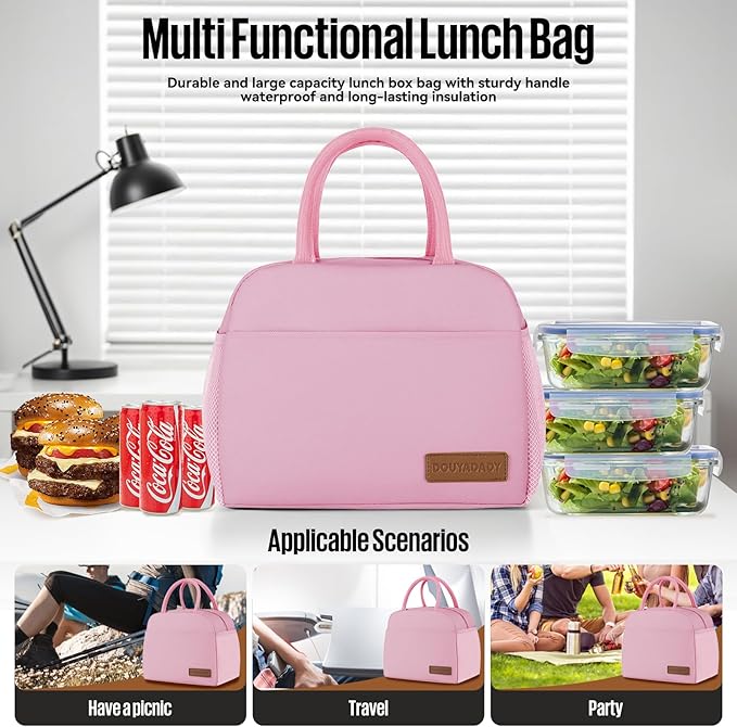 Lunch Bag Women/Men Lunch Box Women/Men (pink)