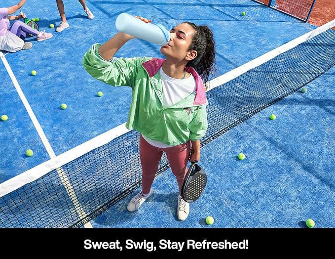 POWCAN 26 oz Insulated Water Bottle with 2-in-1 Straw and Spout Lid, Keep Cold 24H, Leak-Proof, Fits in Car Cup Holder, Stainless Steel Water Bottle for Gift, Holiday, Trip and School (Midnight Kiss)