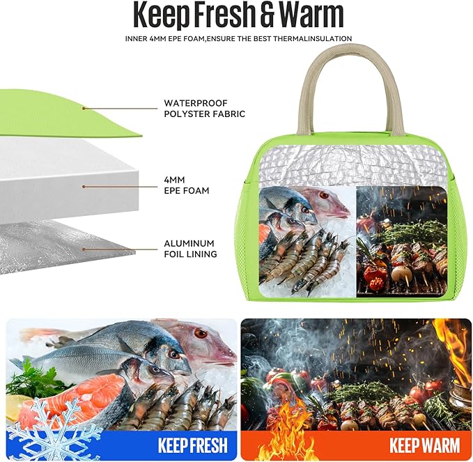 Lunch Bag Women/Men Lunch Box Women/Men (green)