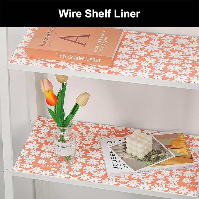 Cooyes Shelf Liner – Premium Non-Adhesive Cabinet & Drawer Liner for Kitchen – Waterproof Shelf Paper with Modern Pattern – Durable EVA Cabinet Mat – Easy to Cut （17.5" W x 78.7" L）
