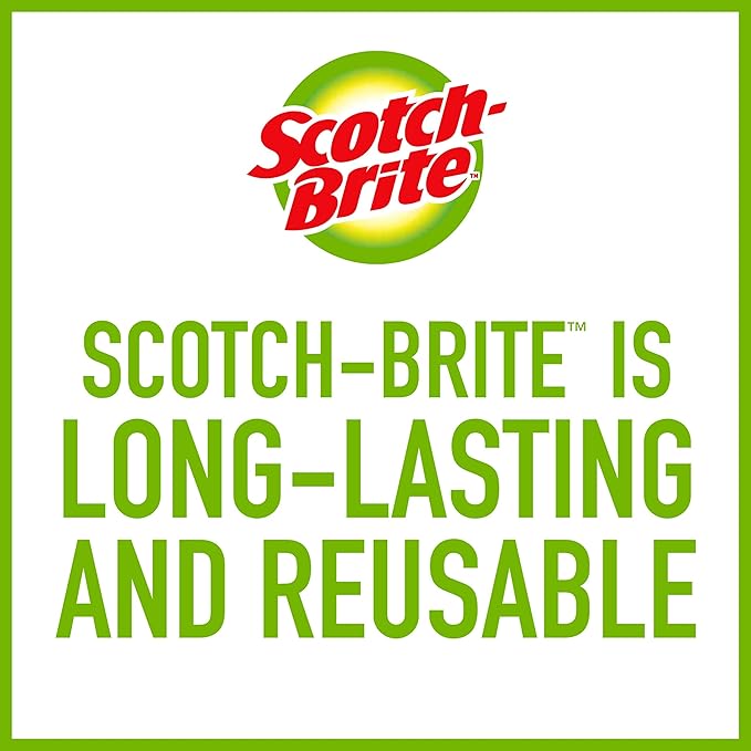 Scotch-Brite Heavy Duty Scour Pads, Scouring Pads for Kitchen and Dish Cleaning, 8 Pads (Pack of 2)