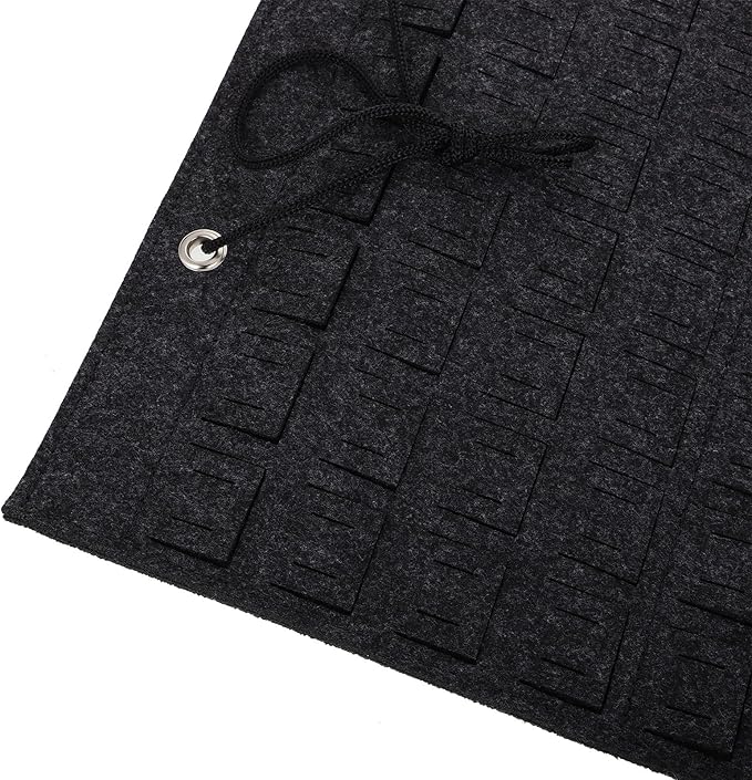 Wall Hanging Brooch Pin Organizer Bag with Felt Material, Deep Gray Lapel Badge Display Storage for Jewelry Collection and Pin Holder, Home Accessory Organizer