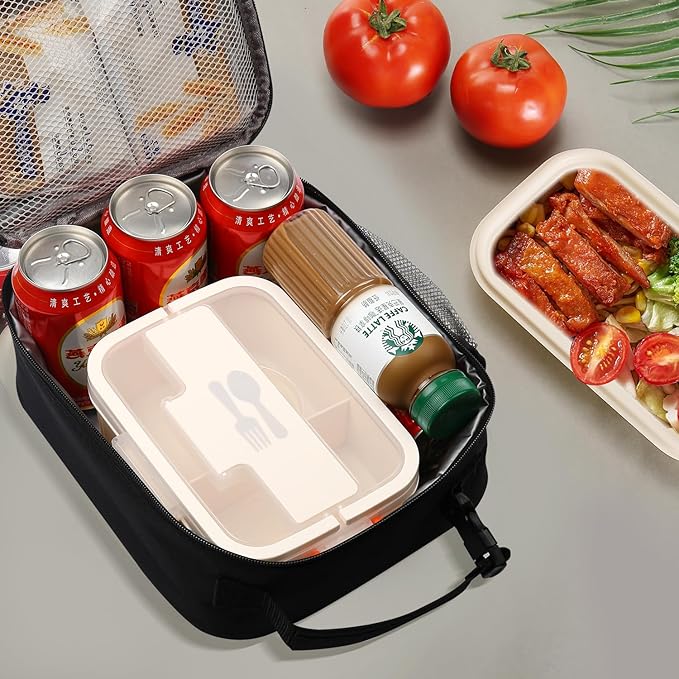 Lunch box Lunch bag for men women Insulated Lunchbox Lunch bags for Work Picnic Travel (Thicken purple)