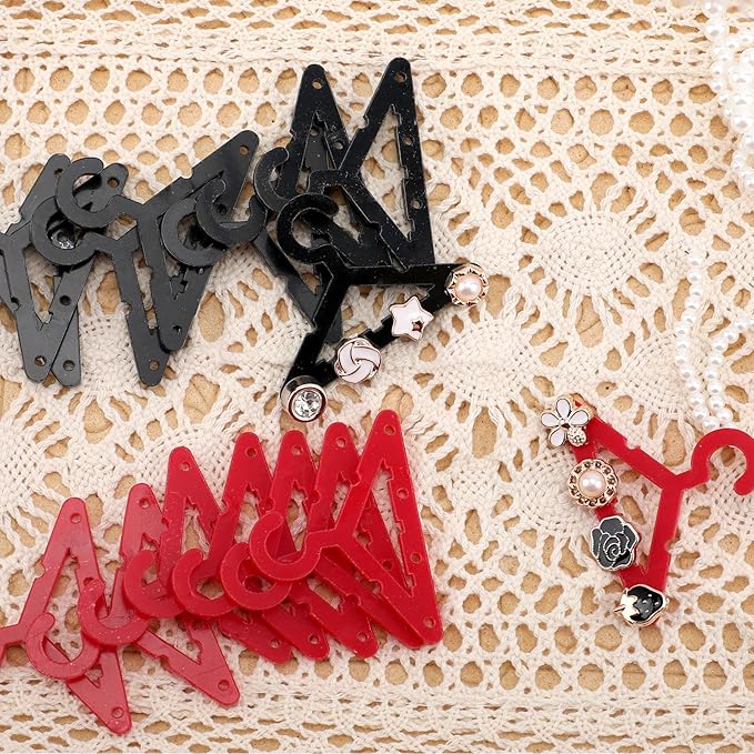 20pcs Colorful Acrylic Earring Hangers - Mini Jewelry Display Rack for Dangling Earrings, Organizer for Retail Store or Home Decor (Hangers Only)