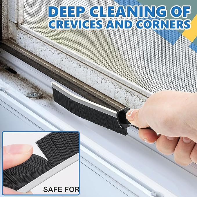 Hard Bristle Crevice Cleaning Brush-Thin Gap Cleaning Brush, Small Cleaning Brush, Grout Brush, Kitchen Brush, Cleaning Tools for Toilet, Bathroom, Home, Bathtub, Sink, Household, Window
