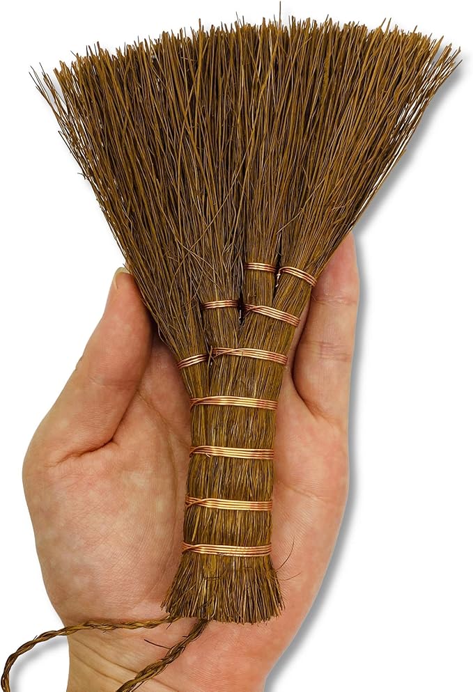 KAKURI Bonsai Broom Brush Large 6.3" Professional Gentle Big Broom, Japanese Bonsai Tool