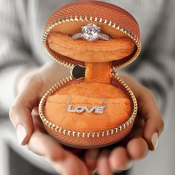 Crystal Velvet Wedding Ring Box, Engagement Proposal Ring Holder, Engagement Ring Box, Crystal Velvet Jewelry Ring Storage Box Marriage Proposal Wedding Anniversary Leather