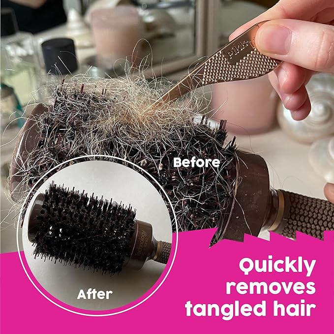 Pikk-it Vacuum Hair Brush Cleaner Tool- As Seen On Tv | Designed For Removing Tangled Hairs And Fibers From Vacuums & Hairbrushes, Super Hair Brush Cleaner Gadget Comb Cleaning Rake (Single Pack)