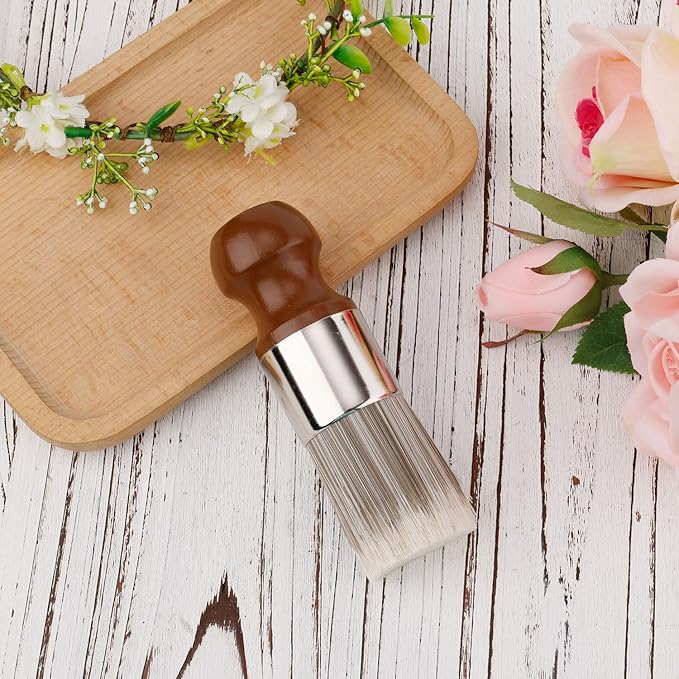 Salve Brush for Furniture, Wood Furniture Brush with Comfortable Handle Durable Salve Wax Brushing Tool for Leather for Furniture Home Leather
