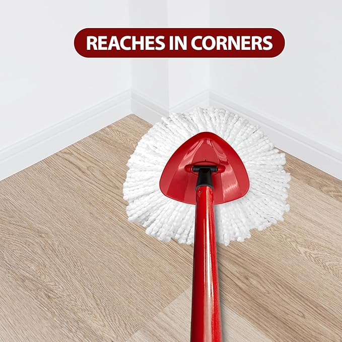 Spin Mop Replacement Head for O-Ceda EasyWring 1-Tank System, Mop Refills, Include 6 Cedar Mop Replace Heads, 1 Extra Mop Replacement Base, Microfiber, Easy to Replace