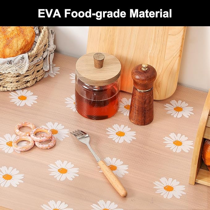 Cooyes Shelf Liner – Premium Non-Adhesive Cabinet & Drawer Liner for Kitchen – Waterproof Shelf Paper with Modern Pattern – Durable EVA Cabinet Mat – Easy to Cut （12" W x 360" L）