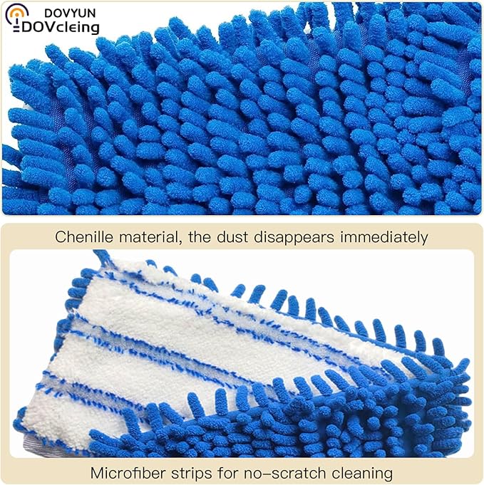 2 Pack Microfiber Mop Refills Compatible with O-Cedar Dual-Action Flip Mop Resuable Replacement Mop Heads for Dry & Wet Use