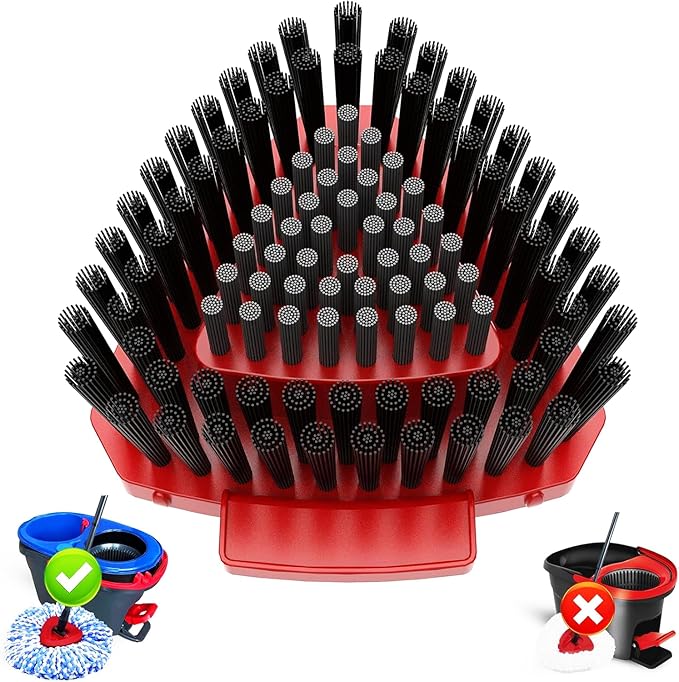Upgraded Spin Mop Replace Scrub Mop Brush Compatible with O Cedar 2 Tank RinseClean, Great for Kitchen, Deck, Bathroom and Shower Floor Scrubber (1 Pack)