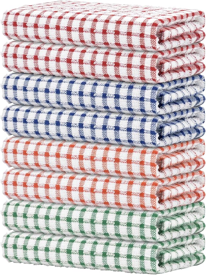 Nialnant 8 Pack Dish Cloths for Washing Dishes,Super Soft Kitchen Towels Absorbent Kitchen Dish Rags,Terry Cleaning Cloth-25 x 16 in