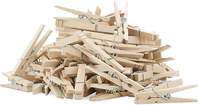 Whitmor Wood Natural Clothespins, S/100,6026-868