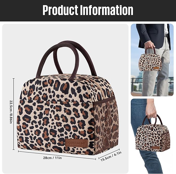 Lunch Bag Women/Men Lunch Box Women/Men (leopard)