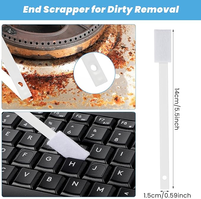 50Pcs Disposable Crevice Cleaning Tool Crevice Brush Crevice Hole Brush Suitable for Small Spaces,Keyboards,Grooves (White)