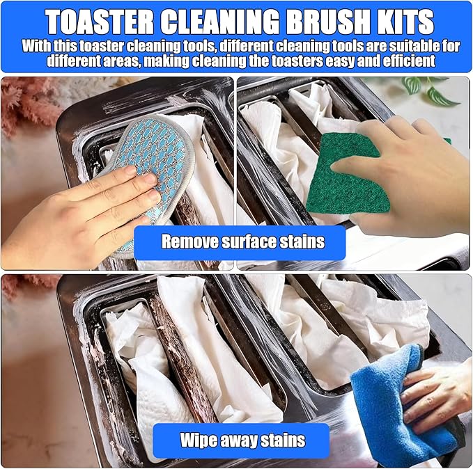 Toaster Cleaning Tools Set, Toaster Cleaner Brush, Toaster Accessories, Suitable for All Types of Toasters（17 Pcs）