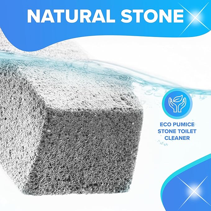 DISIWENE Pumice Cleaning Stone with Handle Toilet Bowl Cleaner Hard Water Ring Remover for Bath/Pool/Kitchen/Household Cleaning (14, 14 Pack (No Handle))