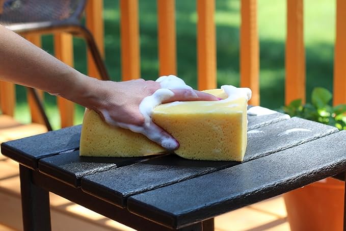 Multi-Purpose Sponges for Cleaning - Yellow 2 Pack, Large Sponges for Car Washing, Tile & Grout, All Purpose Cleaning