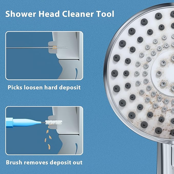 Multiszie Shower Head Cleaner Tool, Shower Head Cleaning Brush for Small Hole Nozzle with Storage Boxes, Showerhead Cleaner Picks Unclogger for Household Bathroom, 30 Pcs