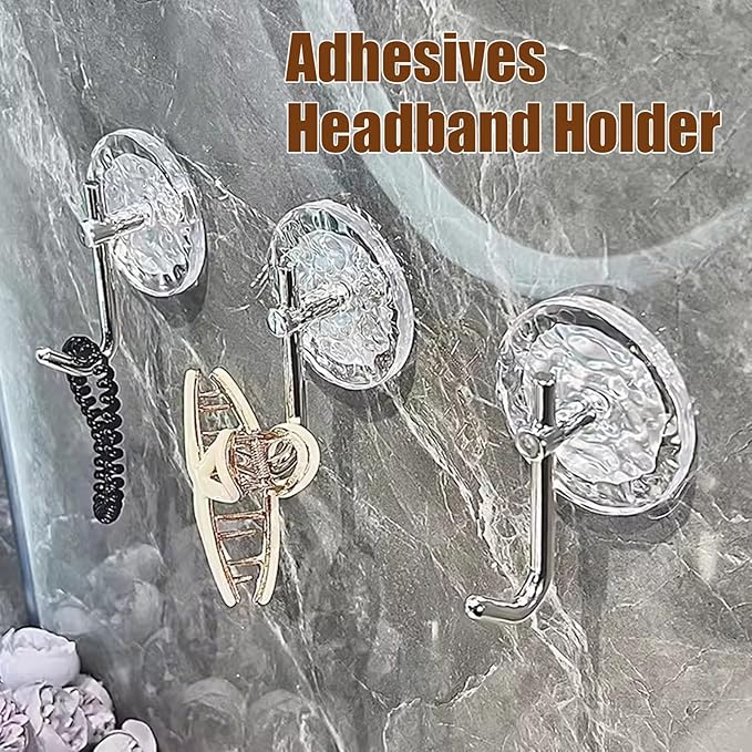 Clear Acrylic Headband Holder, Wall Mounted Hair Accessories Organizer Display Rack Hair Ties Bracelets Scrunchies Storage For Girls Women (Color : 2PCS)