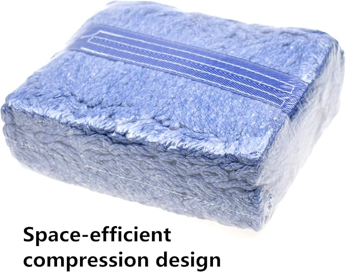 Heavy Duty Commercial Mop Head Refill - Industrial Grade Blue Cotton Looped-End String for Wet Mopping, Long-Lasting (3)
