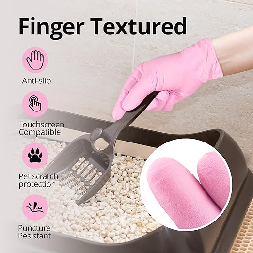 Pink Nitrile Gloves, 3-mil, Industrial Gloves Disposable Latex Free, for Cleaning & Esthetician, Rubber Powder-Free, 1000-ct Case (Small) Small (Pack of 1000)