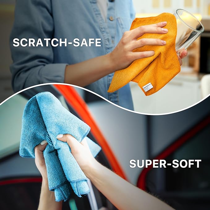 Simple Houseware 12 Pack Microfiber Cleaning Cloth (12" x 12")
