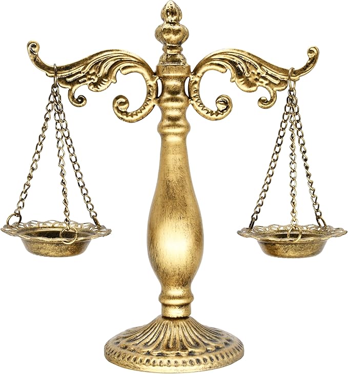 Owlgift Jewelry Stand Necklace Holder, Metal Jewelry Display Holder, Earrings and Bracelet Storage Organizer, Bronze Color Libra Design for Bangles, Necklaces, Bracelets, Rings, Earrings and Watch