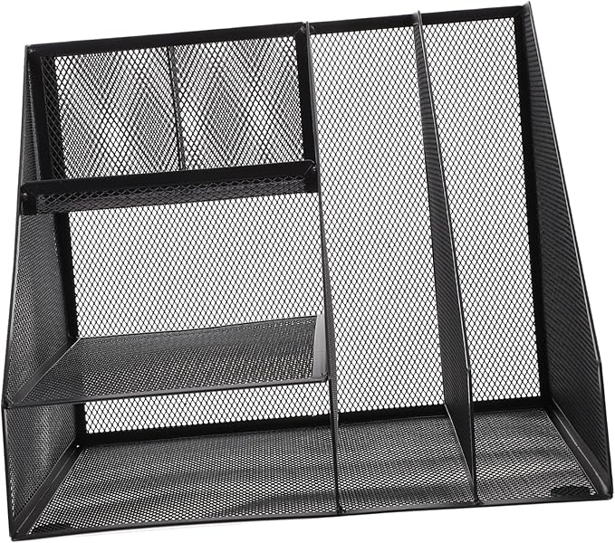 NUOBESTY Creative Multi-compartment Office Storage Rack Stylish Document Organizer for Desktop Material for Home Office Study Use Keeps Workspace Neat and Tidy