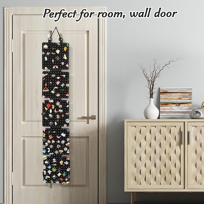 Hanging Enamel Lapel Pin Display Panels Organizer With 5 Loose-leaf Board Pieces, Brooch Pin Enamel Pin Display Pages, Badge Collection Display Holder Holds At Least 120 Pins.(Pins Not Included) (black, square)
