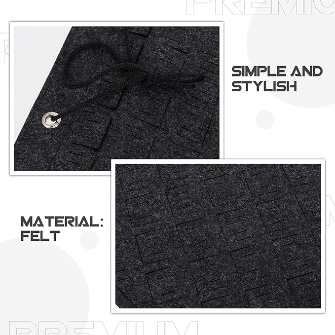 Wall Hanging Brooch Pin Organizer Bag with Felt Material, Deep Gray Lapel Badge Display Storage for Jewelry Collection and Pin Holder, Home Accessory Organizer