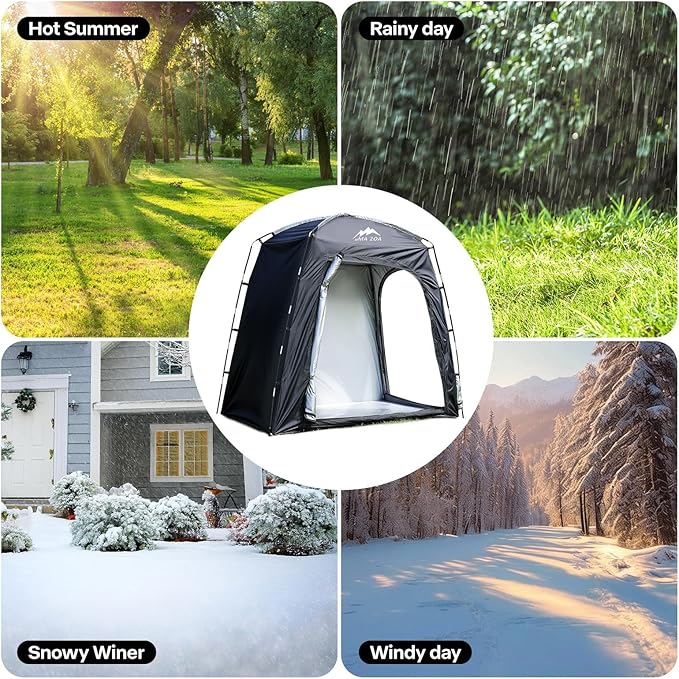Bike Storage Tent, 82*52*71 In Outdoor Portable Storage Tent,Made of 210D Oxford Cloth PU4000mm Waterproof Fabric, Storage Shed for 2-4 bike, Motorcycles,Garden Tools,Lawn Mower,Various Tools