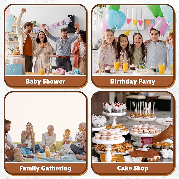 12 Pack Cupcake Boxes, Hold 12 Standard Cupcakes, Cupcake Containers with Window and Inserts, High Grade Cupcake Holder, for Birthday Holiday Party, Supplies for Cupcakes, Desserts and More
