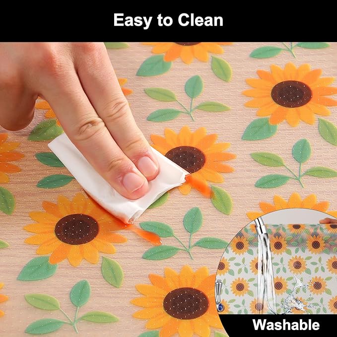 Cooyes Shelf Liner – Premium Non-Adhesive Cabinet & Drawer Liner for Kitchen – Waterproof Shelf Paper with Modern Pattern – Durable EVA Cabinet Mat – Easy to Cut （24" W x 360" L）
