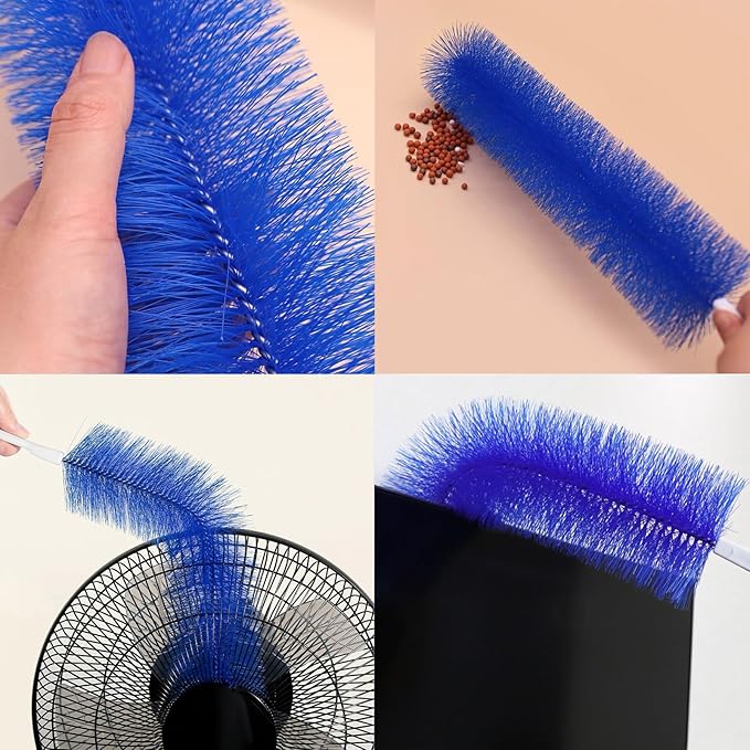 2 Pack Cobweb Dusters, Bendable Fan Cleaning Brush, Flexible Ceiling Fan Cleaner, Dusting Brush for Air Conditioning Shutters