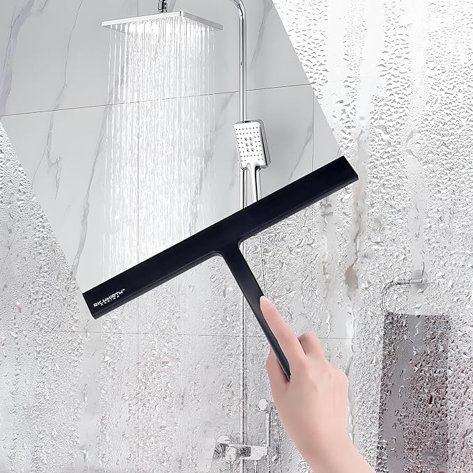 Silicone Rubber Blade & Hook Shower Window Squeegee 11" in Width Silicone Car Squeegee Bathroom Squeegee for Shower Squeegee for Shower Doors Car Window