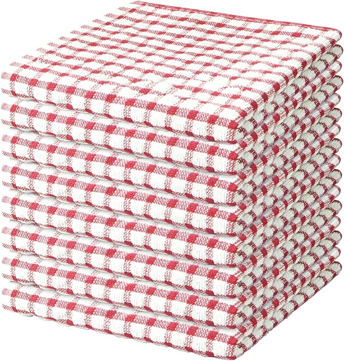 Nialnant 8 Pcs Kitchen Dish Rags,100% Cotton Kitchen Towels Soft Absorbent Quick Drying Dish Cloths for Washing Dishes,Cleaning rags-11 x 11In