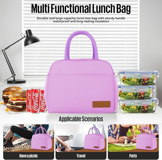 Lunch Bag Women/Men Lunch Box Women/Men (purple)