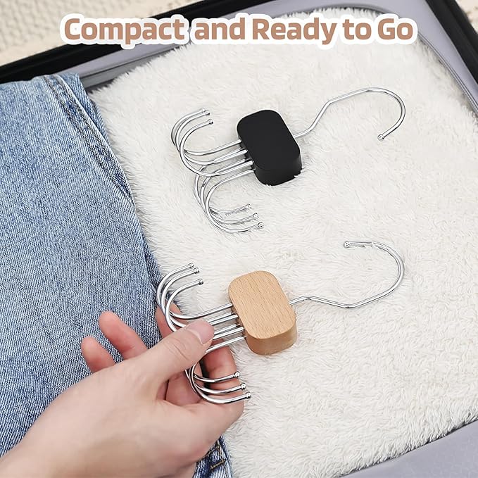 3 Pack Tank Top Hangers, 2025 Upgraded Bra Hanger for Closet Organizer & Storage, 360° Rotating & Foldable Design, Wooden Space-Saving Hanger for Tank Tops, Bras and More (Natural)