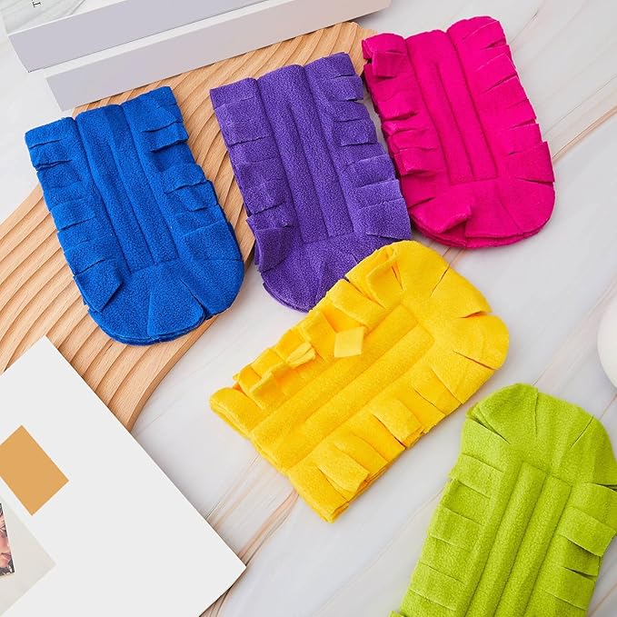 Zubebe 40 Pcs Duster Refill Reusable Fleece Duster Refills Feather Flat Dusters Multi Surface Washable Cleaning Pads Tools for Home, Blinds, Car, Pet, Furniture, Fans (Dark Color)