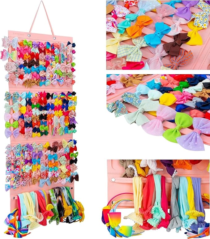 Hanging Claw Clip Organizer for Women Large Capacity Hair Bows Holder Hair Accessories Storage for Sunglasses, Hair Clips, Jewelry, Headbands, Claw Clips Organizer