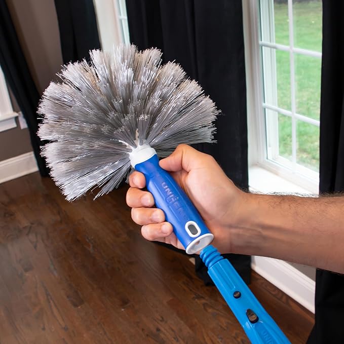 Unger Cobweb & Corner Duster – Dusters for Cleaning,Compatible with Telescopic Poles,Dusting Tools,Great for Ceilings,Moldings,HVAC & Floor Vents,and Corners,(Pack of 6)