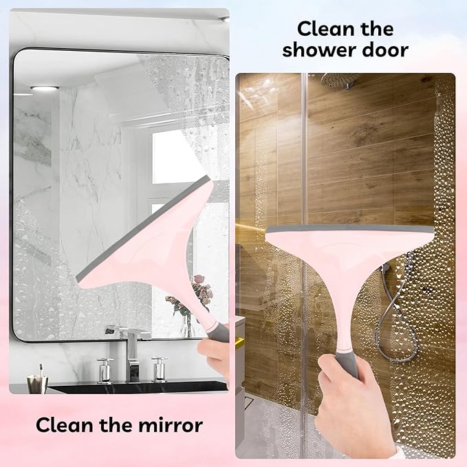 Toilet Brush, 2 Pack Toilet Scrubber Brush and Holder Set Bathroom Accessories, 14 Pcs Bathroom Cleaning Kit, Pink Toilet Bowl Brush and Holder with 5 Brush for Bathroom Bathtub Washbasin