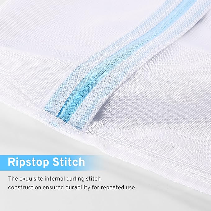 3 Pcs Mesh Laundry Bags Set for Delicates with AUTO-Lock Zipper, Lingerie Bags for Washing Delicates, Laundry Bags Mesh Wash Bags, Delicates Laundry Bag for Jeans,Blouse,Stocking,Bra(XXL,24" x 24")